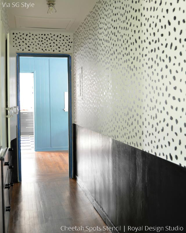 Cheetah Spots Wall Stencil - Reusable DIY Painting Template for Home Decor, Kids Room & Nursery - Create Wild Animal Prints on Walls, Furniture & Crafts