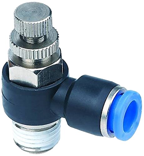 MettleAir Push to Connect Meter Out Male Speed Control Fitting 4mm OD - 1/4