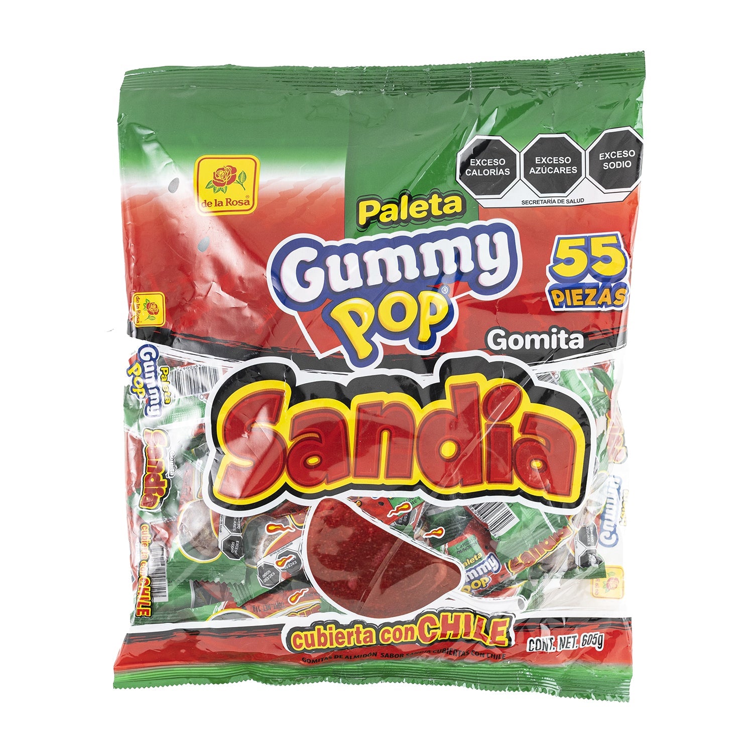 De La Rosa Watermelon Gummy Candy - 55 Count Bag | Sweet & Juicy Mexican Treat for Parties, Snacks & Gifting