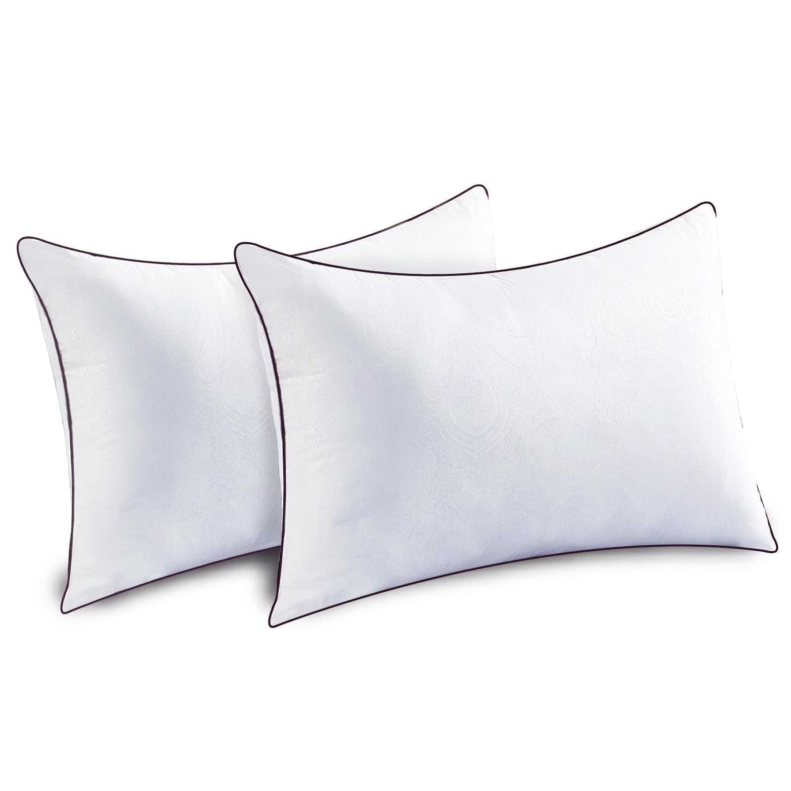 JOLLYVOGUE Cooling Bed Pillows Set of 2 - Standard Size 26x20 Inch, Supportive Down Alternative Pillows for Side & Back Sleepers, Hotel Collection Sleeping Pillows - Perfect for Home, Guest Room & Travel Use