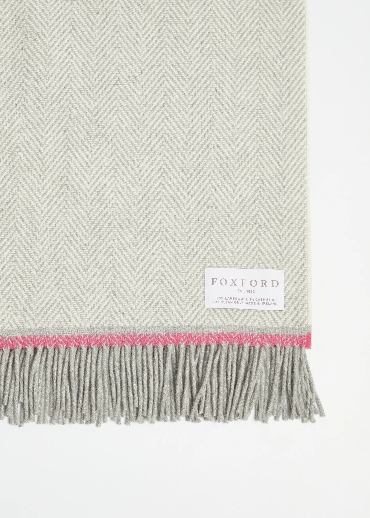 Foxford Cashmere and Lambswool Throw Blanket - Ultra Soft Luxury Winter Wrap for Sofa, Bed & Travel - Lily Pattern Cozy Home Decor Gift