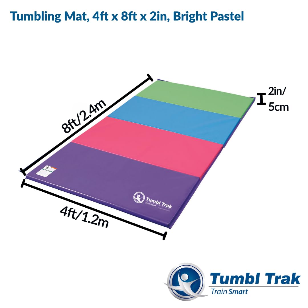Tumbl Trak Gymnastics Folding Tumbling Panel Mat - Portable Training Mat for Home & Gym Use - Perfect for Gymnastics, Cheerleading & Tumbling Practice