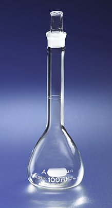 Pyrex Borosilicate Glass Class A 1000ml Volumetric Flask with Standard Taper Stopper - 6-Pack for Laboratory, Chemistry Experiments & Scientific Research