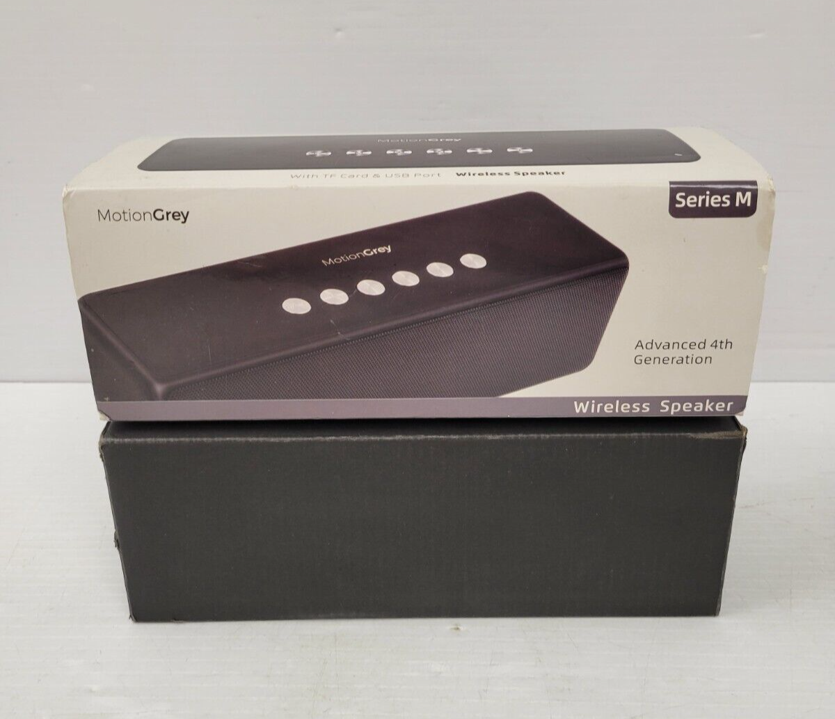 Motion Grey Series M Wireless Bluetooth Speaker - Portable Outdoor Speaker for Travel, Beach, Camping & Home Use