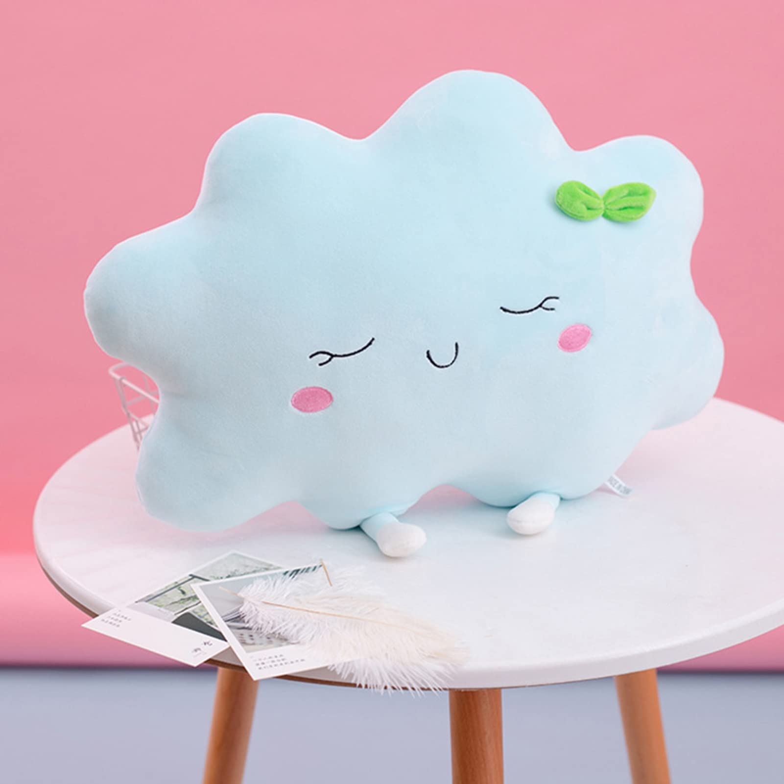 Walbest Cloud Throw Pillow - Plush Sofa Cushion for Living Room & Car Decor - Blue 17.72