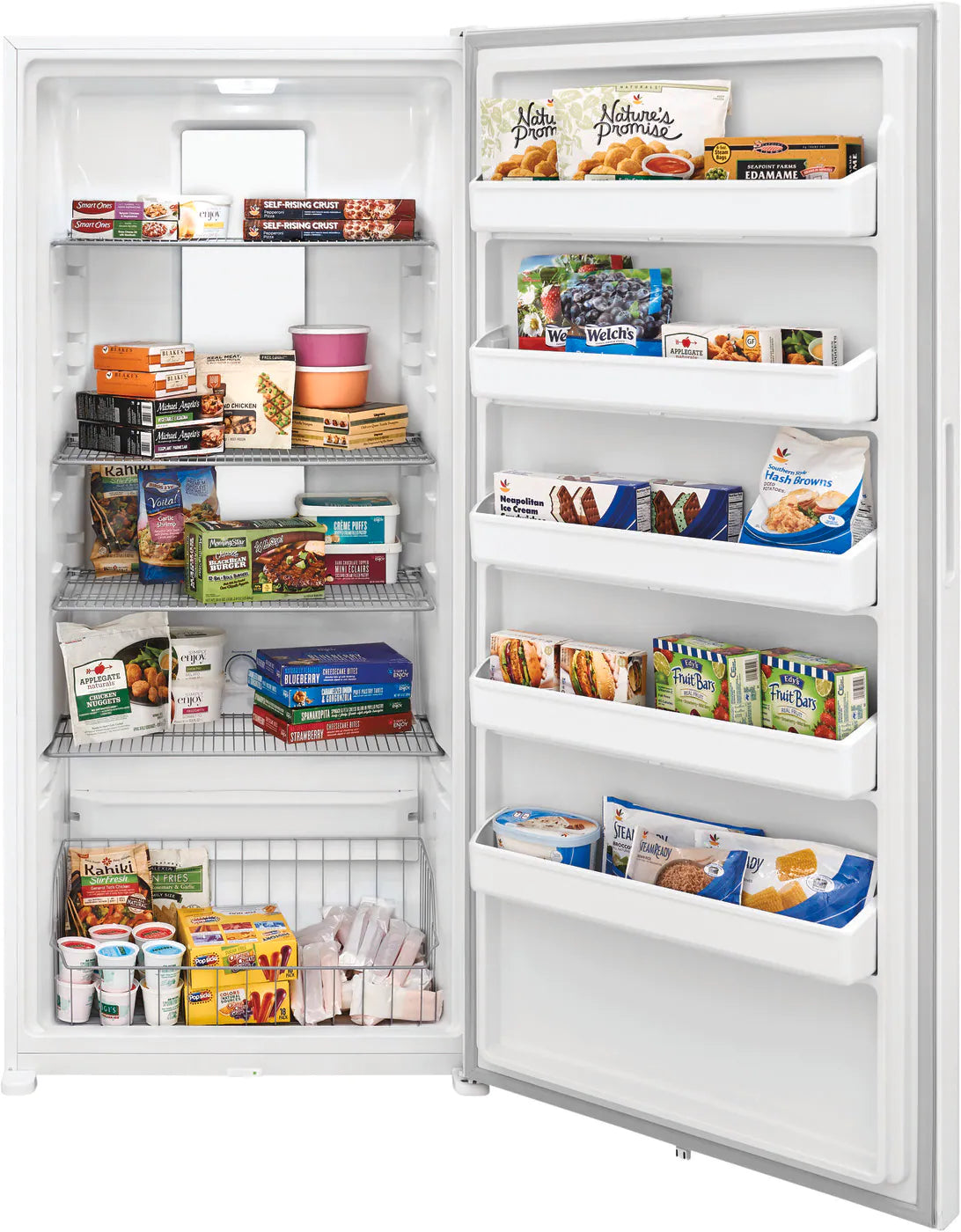Frigidaire FFUF2021AW 20 Cu. Ft. Frost-Free Upright Freezer, 33 Inch Wide - Energy Efficient Appliance for Home, Kitchen, Garage & Basement Storage