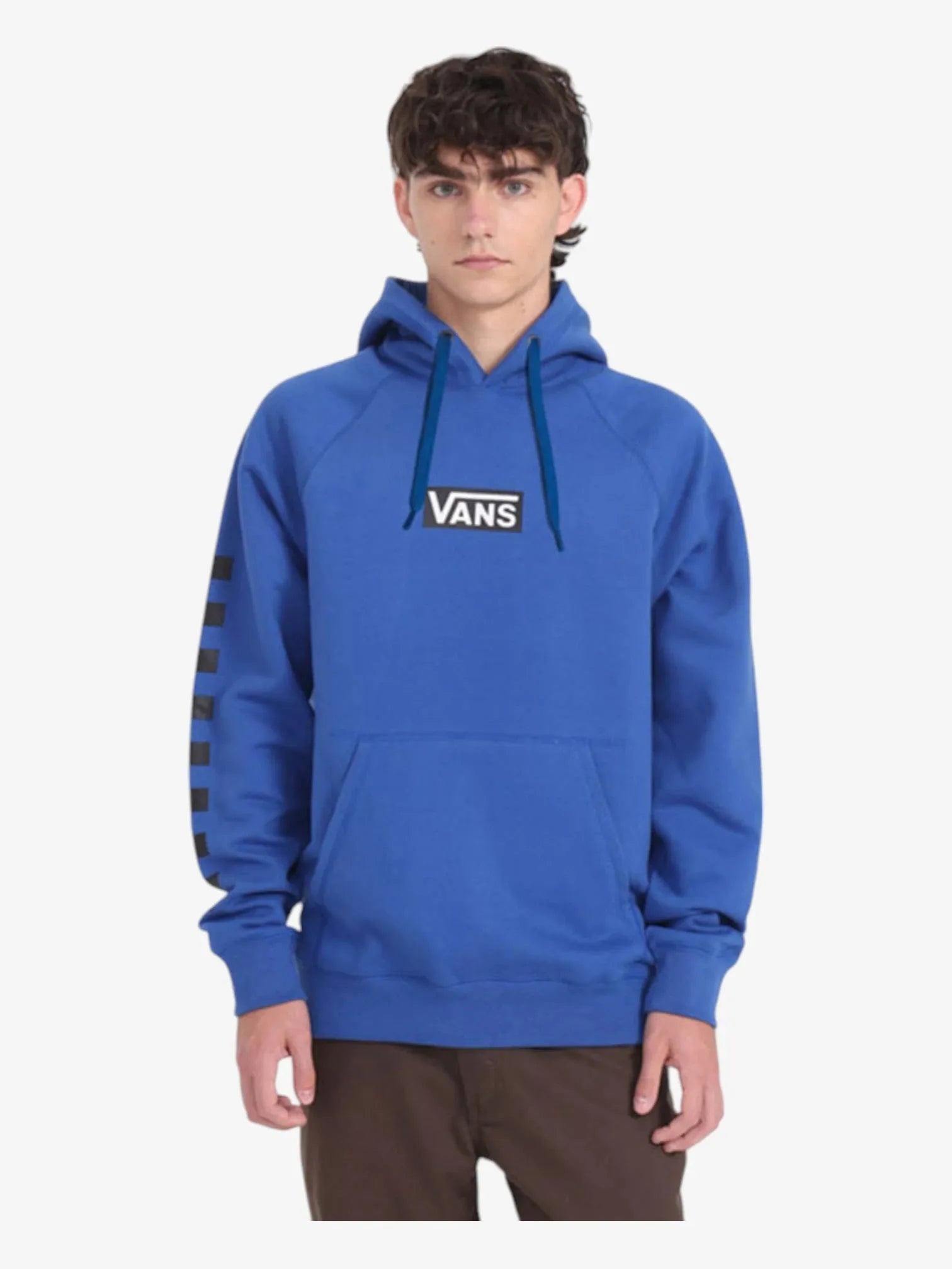 Vans Classic Boxed Logo Hoodie in Blue - Stylish & Comfortable for Casual Wear, Street Fashion & Everyday Outfits