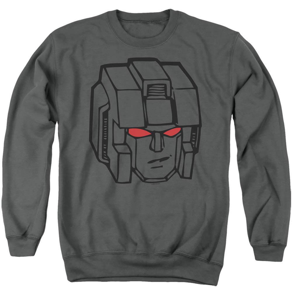 Transformers Starscream Face Charcoal Pullover Hoodie - Men's Graphic Sweatshirt for Fans | Perfect for Cosplay, Comic Con & Casual Wear