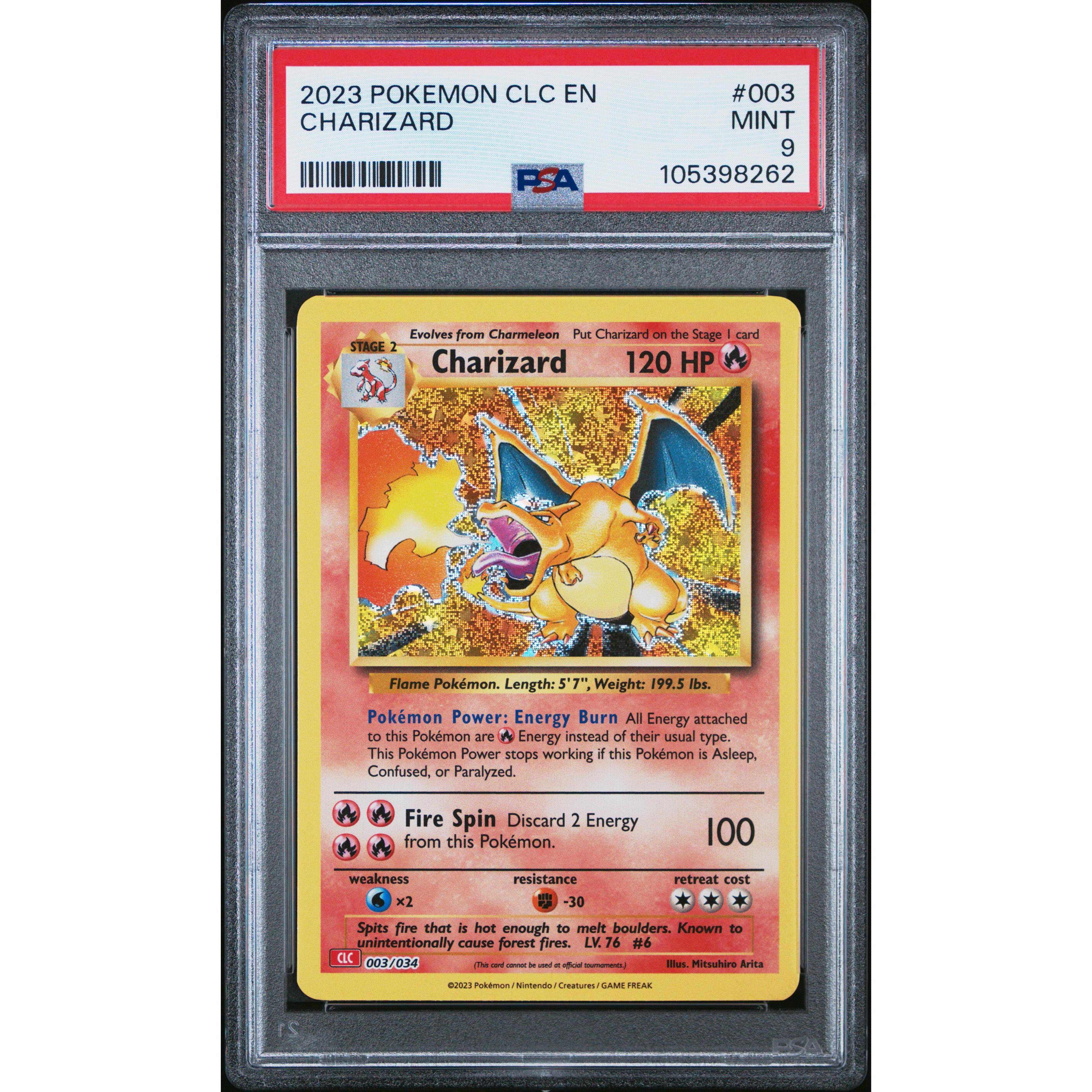 2023 Pokemon Classic Collection Charizard 003/034 PSA 9 Graded Card - Rare Trading Card Game Collectible for Pokemon Fans & Investors | Perfect for Display, Gaming & Card Collections