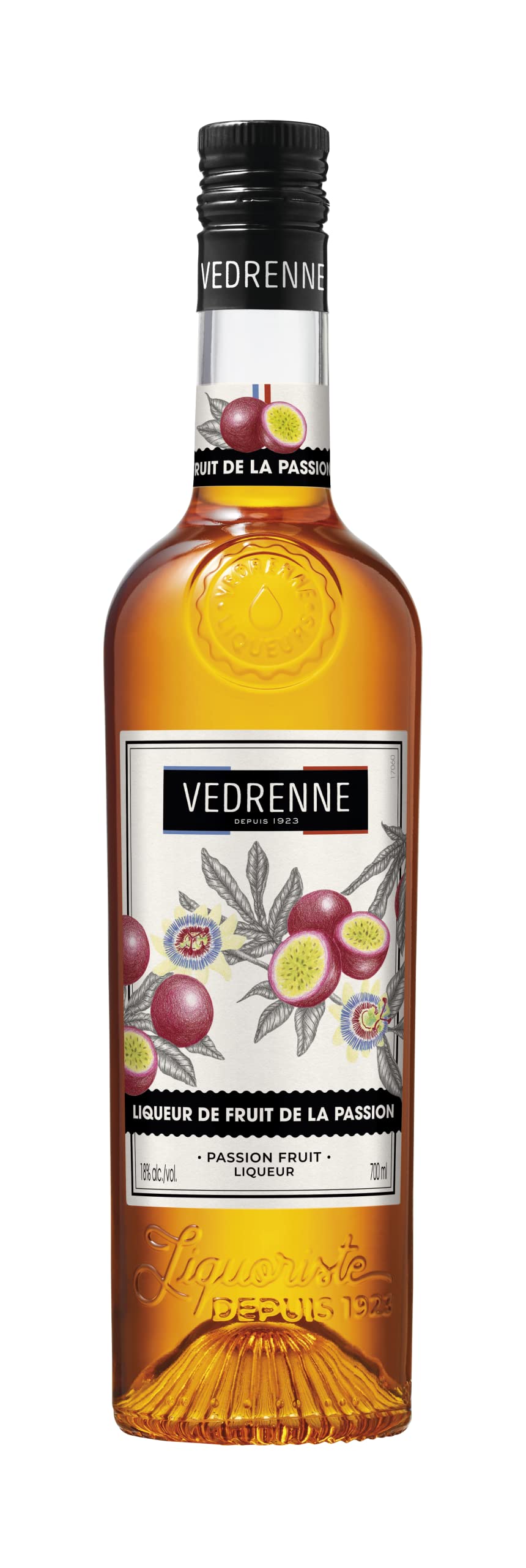 Premium Passion Fruit Liqueur VEDRENNE 18% Alcohol - 70cl Bottle | Exotic Tropical Cocktail Mixer for Margaritas, Mojitos & Dessert Recipes