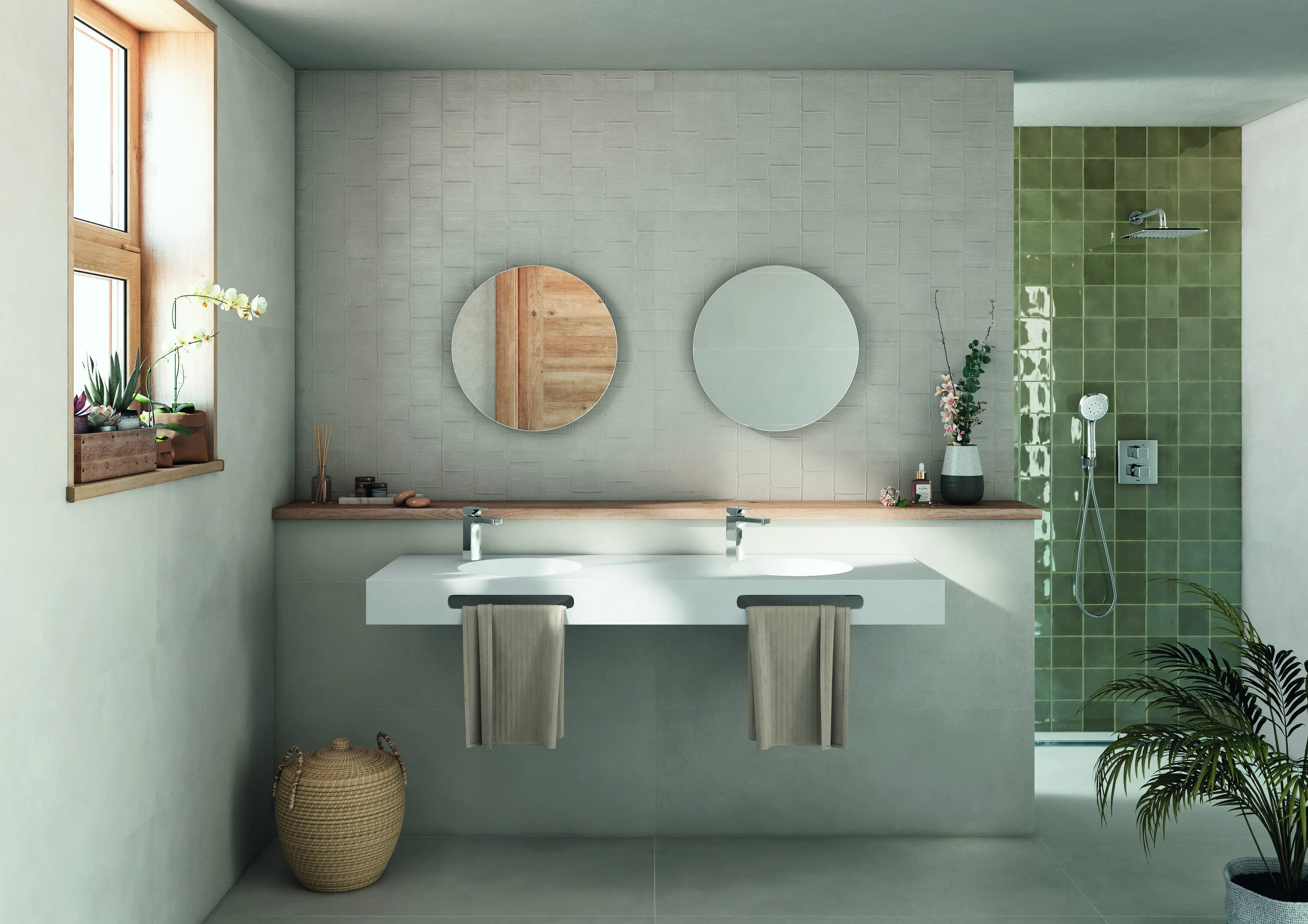 Coastal Green 5x5 Glazed Ceramic Tile - Premium Kitchen Backsplash & Bathroom Wall Tile for Modern Home Decor