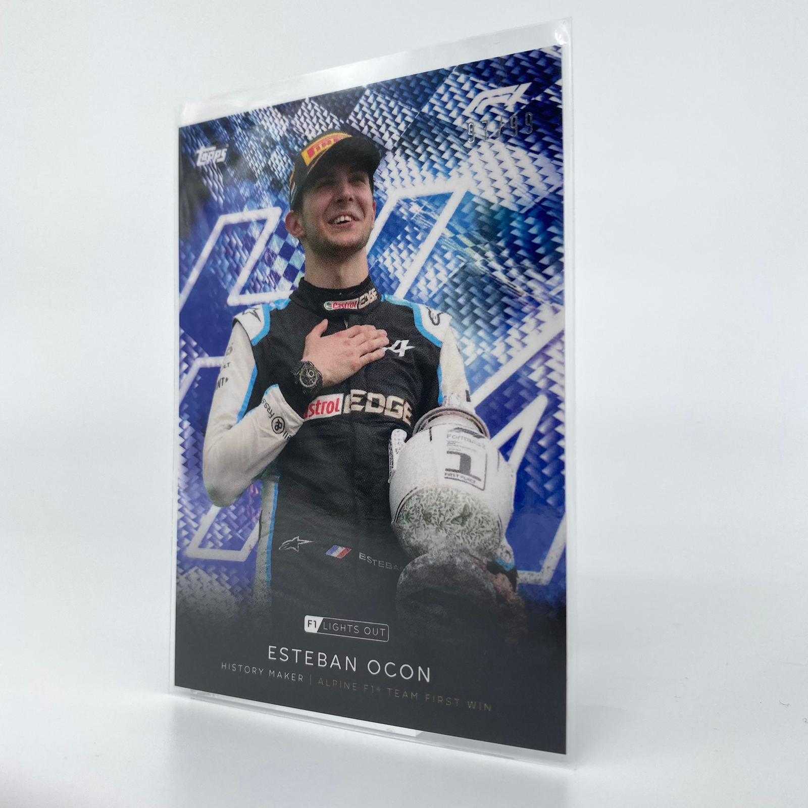 99 Esteban Ocon History Maker - Alpine F1 Team Collectible Racing Merchandise | Perfect for F1 Fans, Sports Memorabilia Collectors & Home/Office Decor