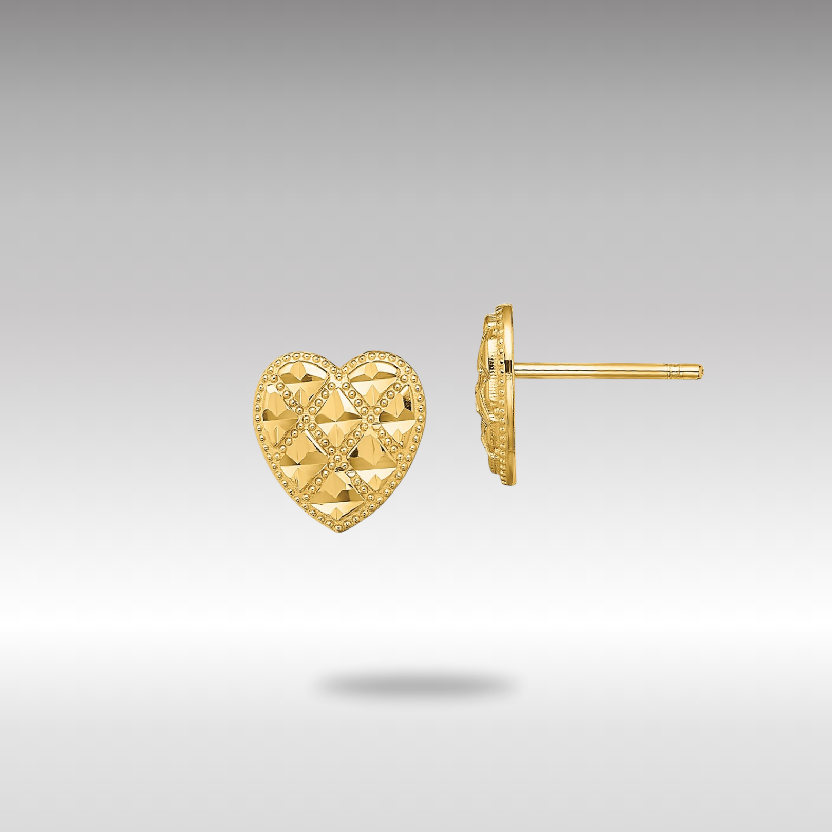 TE709 Gold Criss Cross with Diamond/CZ Heart Post Earrings - Perfect for Valentine's Day Gifts, Anniversary Presents & Everyday Elegance