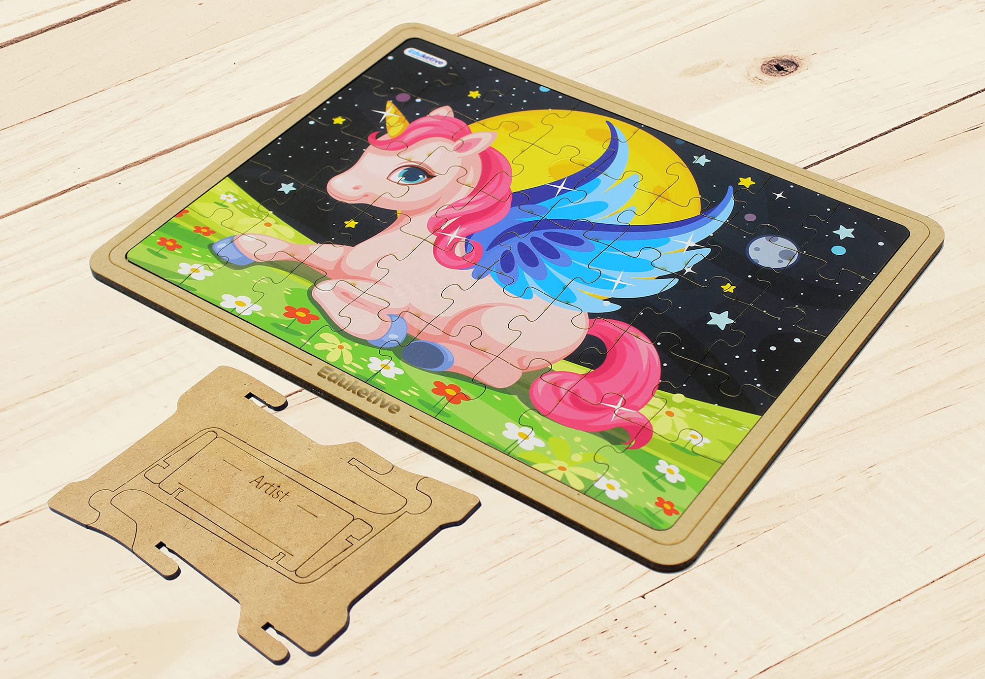 Eduketive Unicorn Jigsaw Puzzle - 40 Piece Decorative Puzzle with Stand for Kids Ages 3-9 | Preschool Learning Toy for Girls & Boys | Perfect for Birthday Gifts, Classroom Activities & Family Game Nights