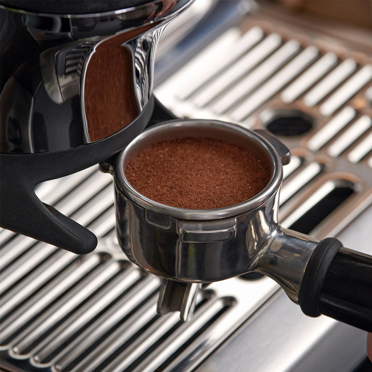 Breville Barista Express Impress Automatic Espresso Machine with Built-in Grinder - Damson Blue (BES876DBL) | Perfect for Home Baristas & Coffee Lovers