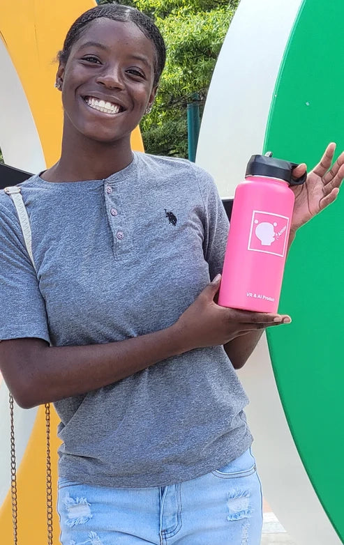 AAHHH Pink Water Bottles - Insulated Stainless Steel Water Bottle for Kids & Adults - Leakproof & BPA-Free - Perfect for School, Gym, Hiking & Outdoor Activities