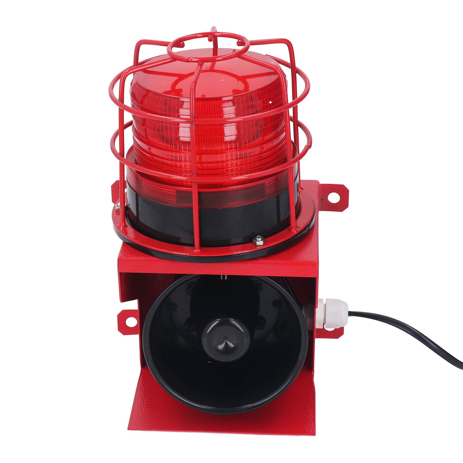 115dB Industrial Sound & Light Alarm - High Power Siren Horn with LED Strobe - IP65 Waterproof Wall Mount Emergency Alarm for Outdoor Use (DC12V) - Perfect for Factories, Warehouses & Security Systems