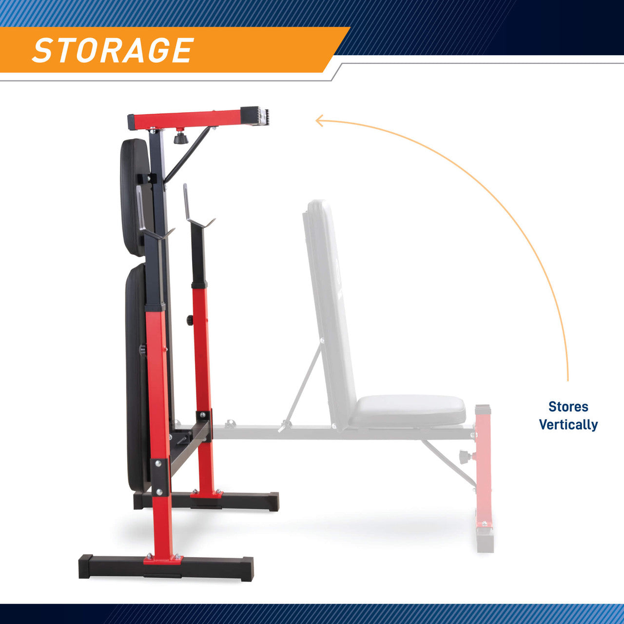Marcy MWB 5511 Standard Weight Bench for Home Gym - Adjustable Workout Bench for Strength Training & Bodybuilding | Perfect for Home Fitness, Garage Gym & Personal Training