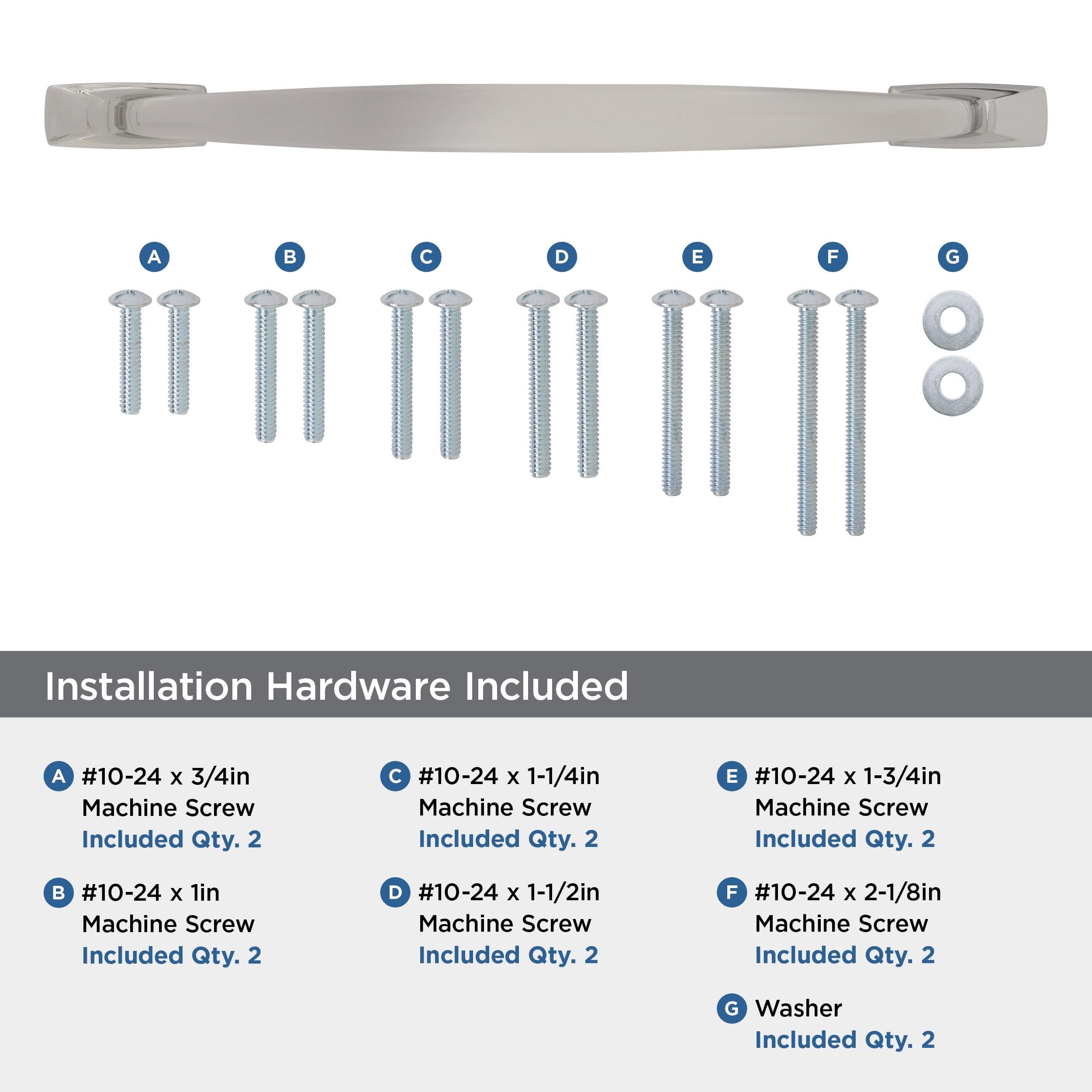 Amerock 12 Inch (305mm) Center to Center Polished Nickel Appliance Pull - 1 Pack Drawer Handle Cabinet Hardware for Kitchen, Bathroom & Furniture Upgrade