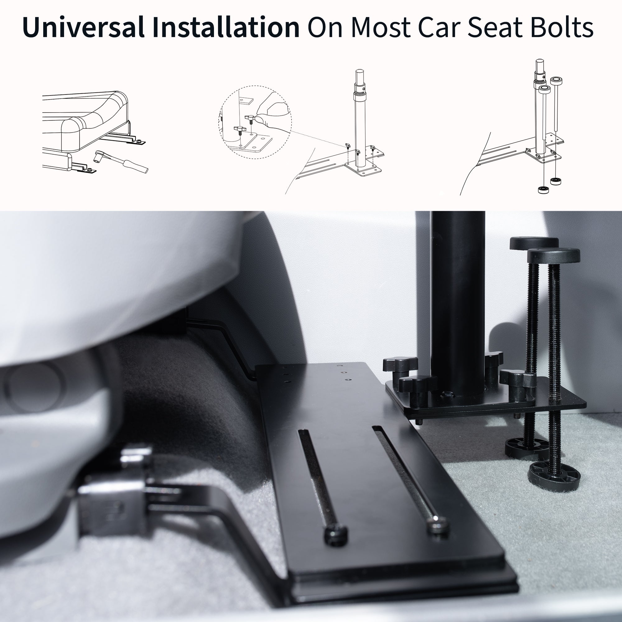 Car Laptop Mount Holder for Vehicles - Adjustable Stand for 10-17 Inch Laptops - Secure Dashboard or Seat Mount - Perfect for Work, Travel & Remote Office Use