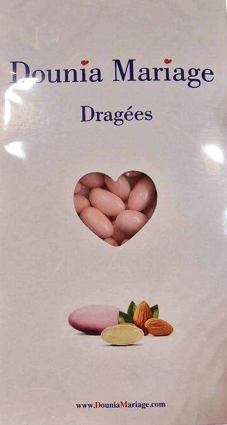 Premium Rose Almond Dragée 1KG - Delicious French Almond Confectionery for Weddings, Parties & Gifts
