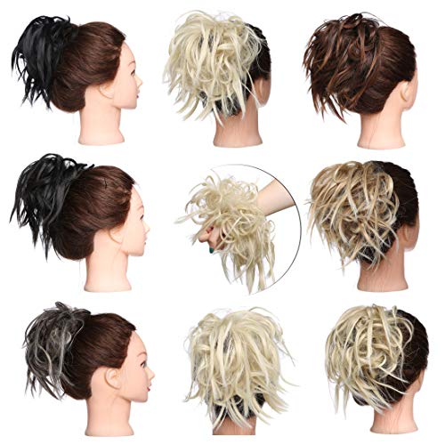 Messy Bun Scrunchie for Women - Stretchable Hair Tie for Tousled Updo & Ponytail - Perfect for Workouts, Yoga, and Everyday Styling