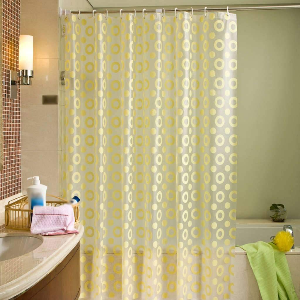 HALOUK Translucent Waterproof PEVA Shower Curtain with Rust-Resistant Grommets - 79x71 Inches (200x180cm) Bathroom Liner - Easy Care & Quick Dry for Bath, Shower, and Spa Use