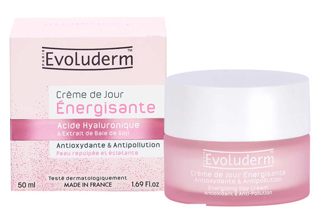 Evoluderm Energizing Day Cream with Antioxidants - Anti-Pollution & Hydrating Face Moisturizer for Glowing Skin | Perfect for Daily Use & Urban Lifestyles
