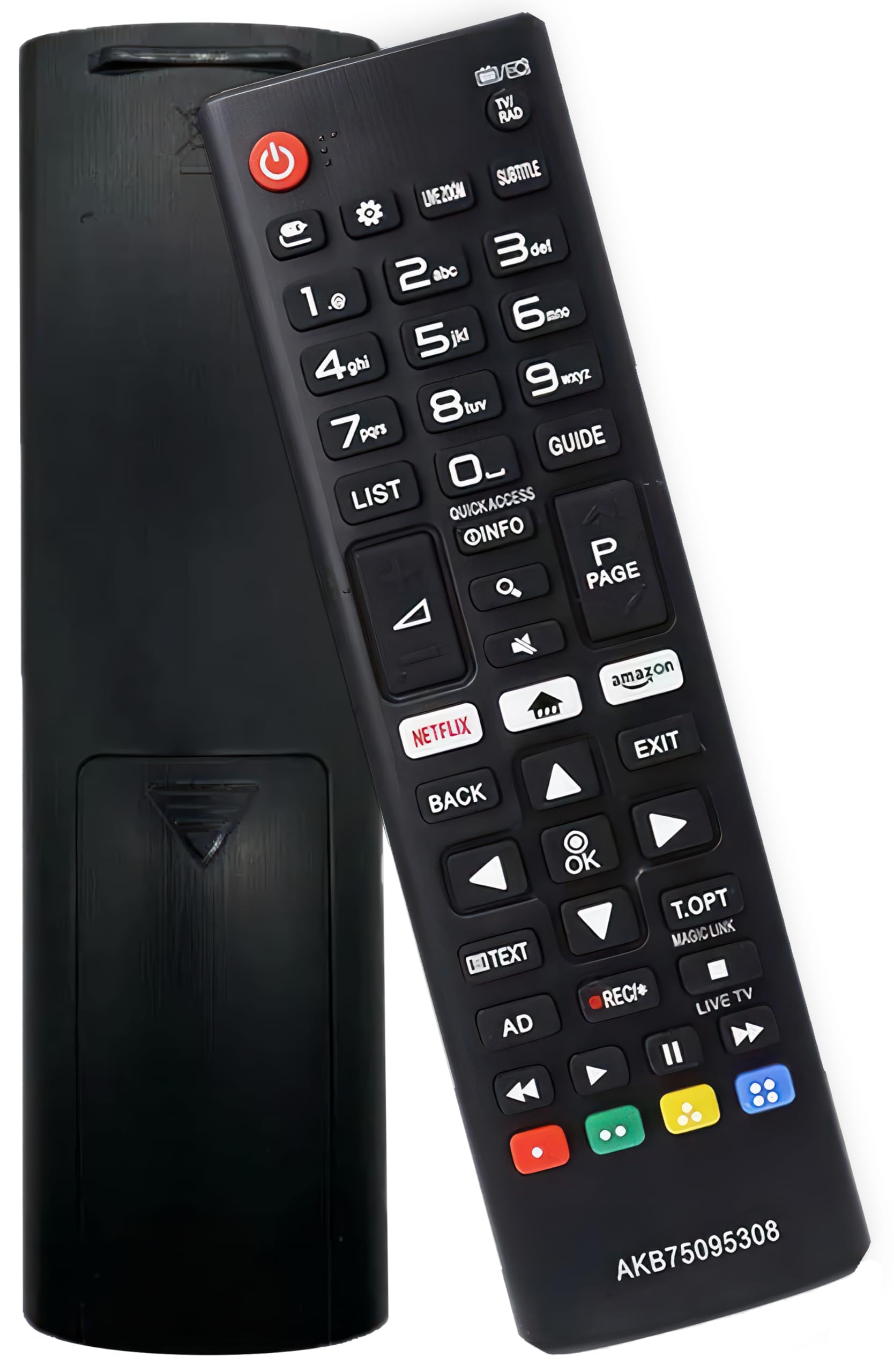 AKB75095308 Universal TV Remote Control for LG Smart TVs - Replacement Remote with Netflix & Amazon Prime Buttons | Plug & Play, No Setup Required | Perfect for Living Room, Bedroom & Home Theater