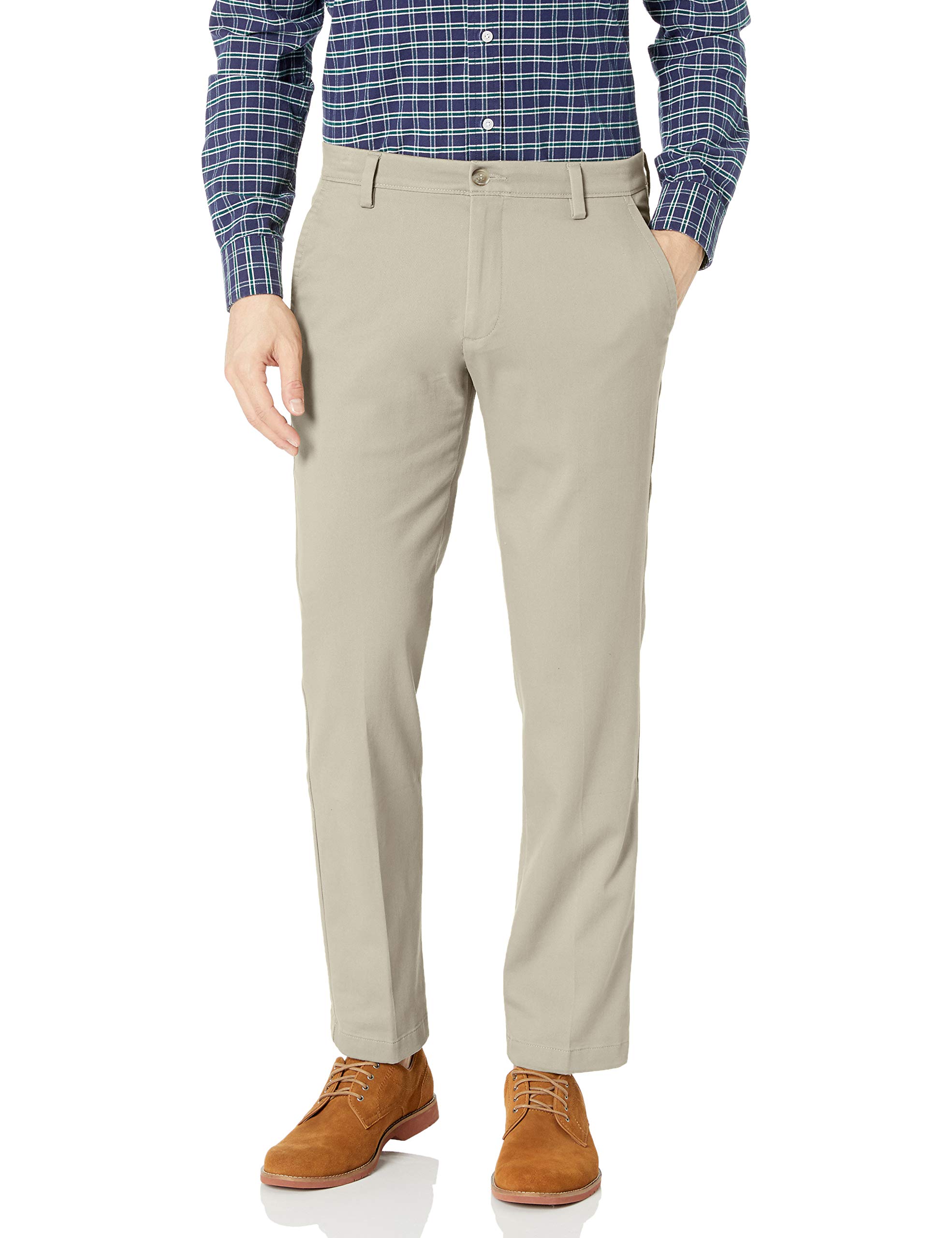 Dockers Men's Straight Fit Easy Khaki Pants - Comfortable Casual Dress Pants for Office, Travel & Everyday Wear