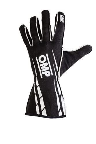 OMP ARP Gloves Black - Size XL (KB0-2745-A01-071-XL) | Motorcycle Racing Gloves for Men | Durable Protection for High-Speed Riding
