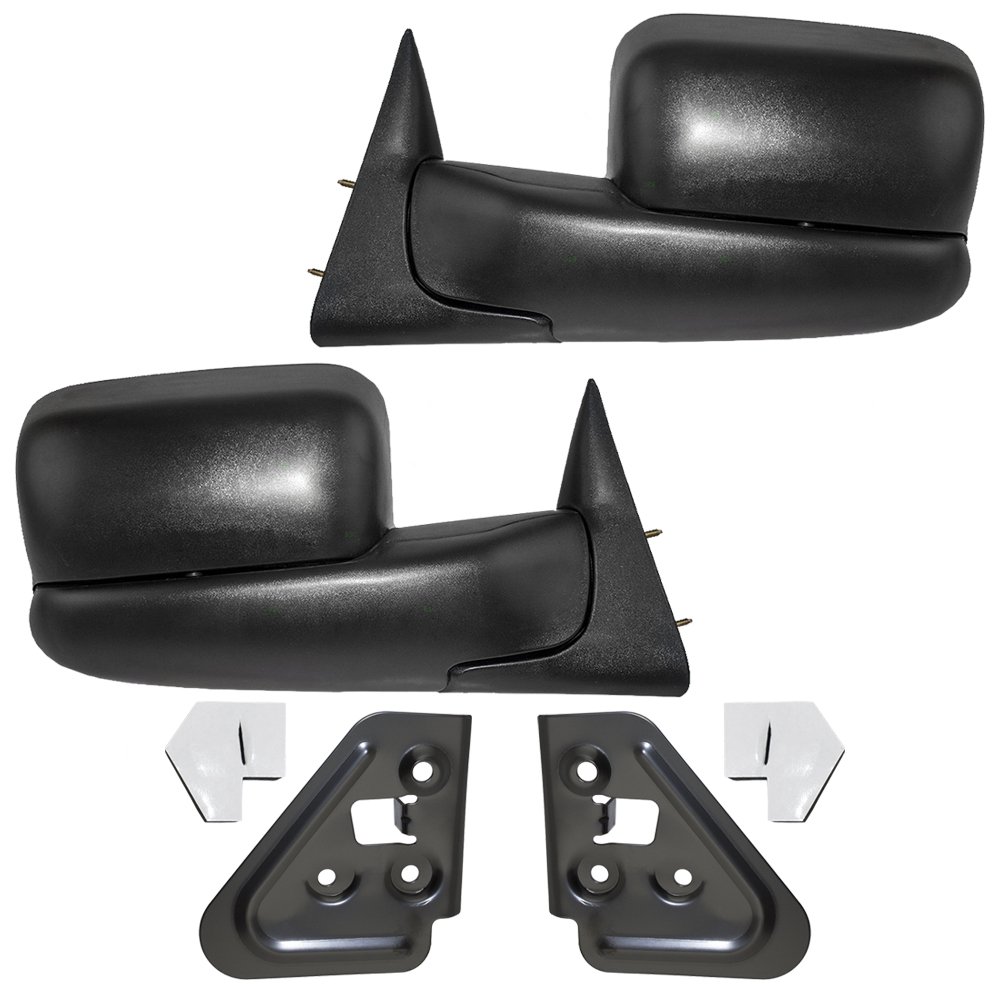 Brock Replacement Manual Towing Mirrors for 94-02 Chevy/GMC Pickup Trucks - Durable Side View Mirrors for Safer Towing & Enhanced Visibility | Perfect for Trailers, Boats & Heavy Loads