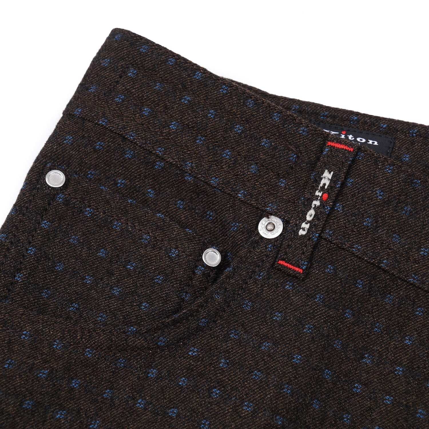 Kiton Men's Slim Fit Wool Dress Pants - 5 Pocket Formal Trousers for Business, Office & Special Occasions