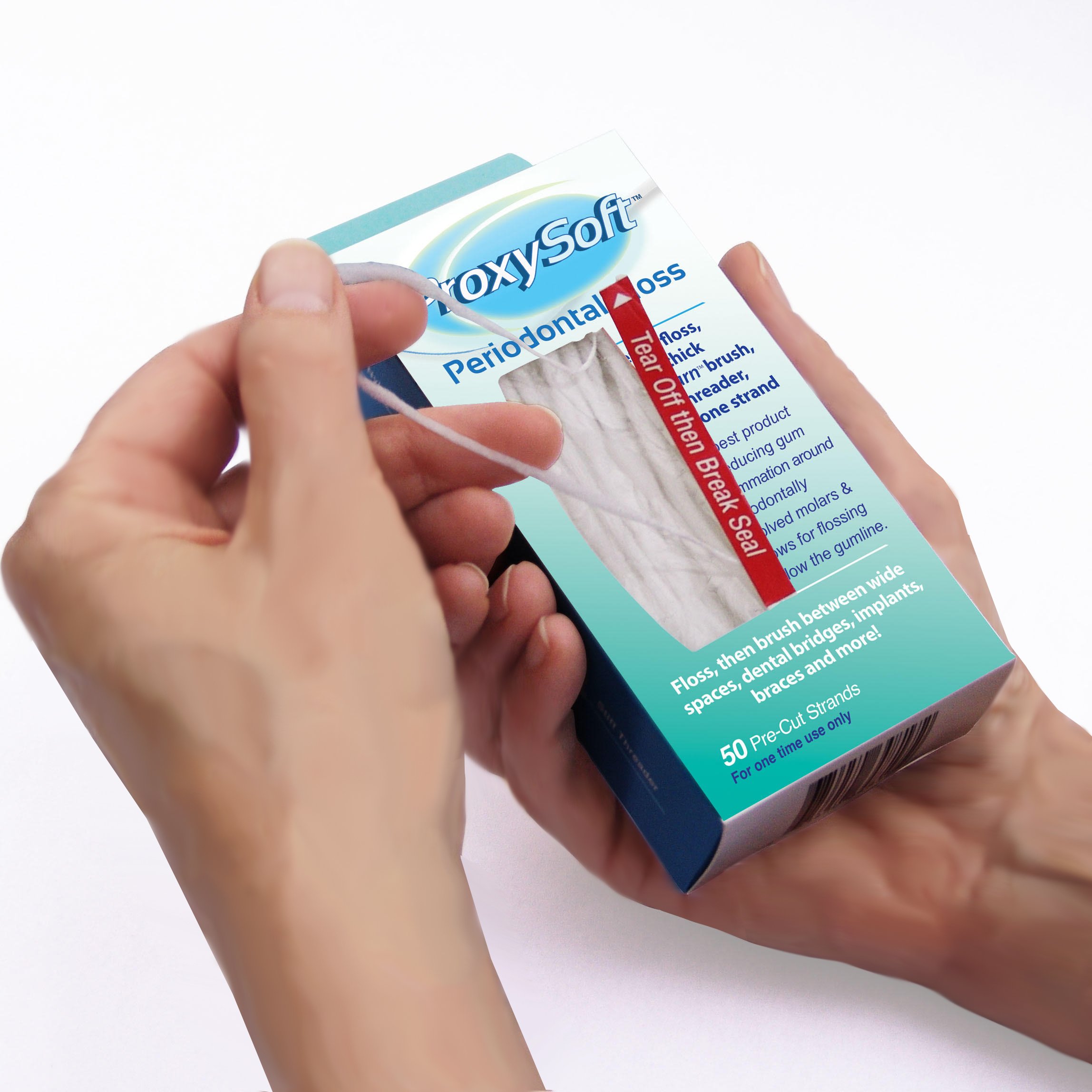 **ProxySoft Periodontal Floss - 1 Pack Dental Floss Threader for Braces & Teeth, Thick ProxyBrush for Gum Health & Periodontal Care - Orthodontic Flossers for Daily Oral Hygiene - Perfect for Braces Wearers & Sensitive Gums**