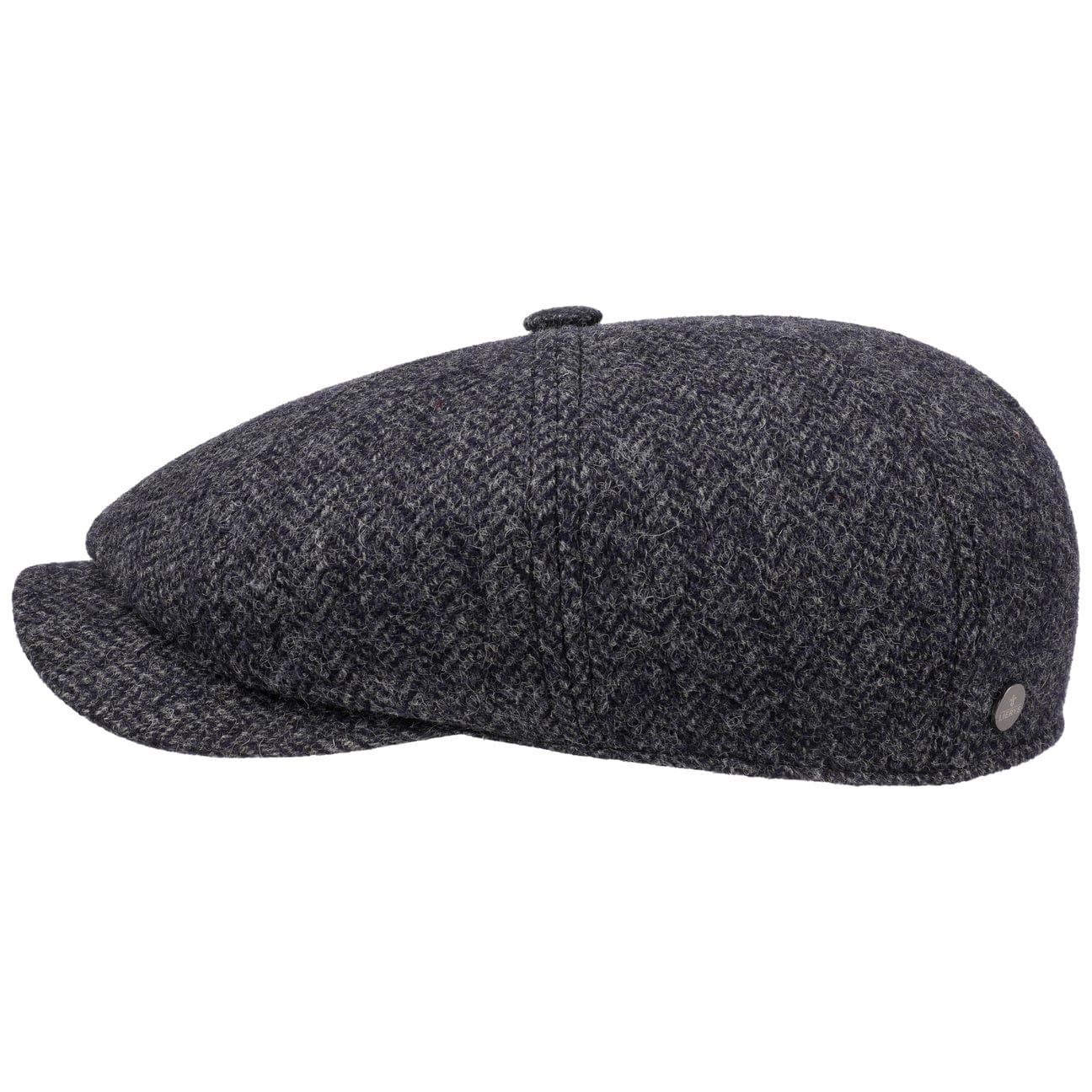 Carlsen Wool Herringbone Flat Cap by Lierys - Classic Men's Winter Hat for Outdoor Activities & Casual Style