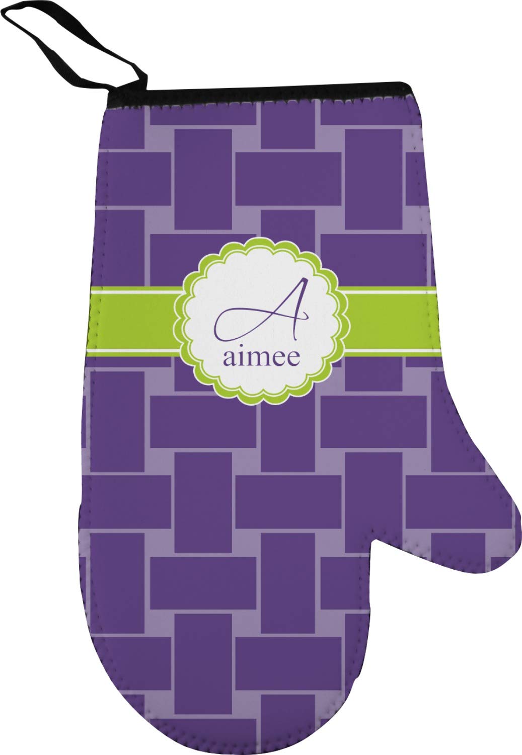 Personalized Waffle Weave Oven Mitt and Pot Holder Set with Custom Name & Initials - Heat Resistant Kitchen Accessories for Baking, Cooking, and Grilling