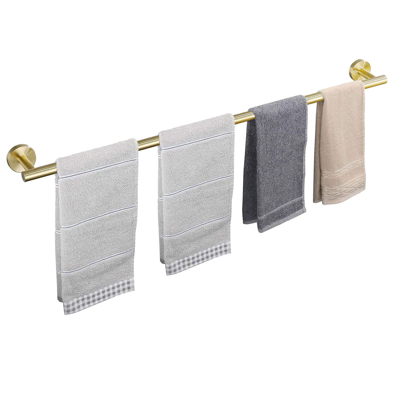 Premium TocTen 33IN Gold SUS304 Stainless Steel Bath Towel Bar - Heavy Duty Wall Mounted Bathroom Towel Holder & Hanger for Spa, Luxury Hotels & Modern Home Decor