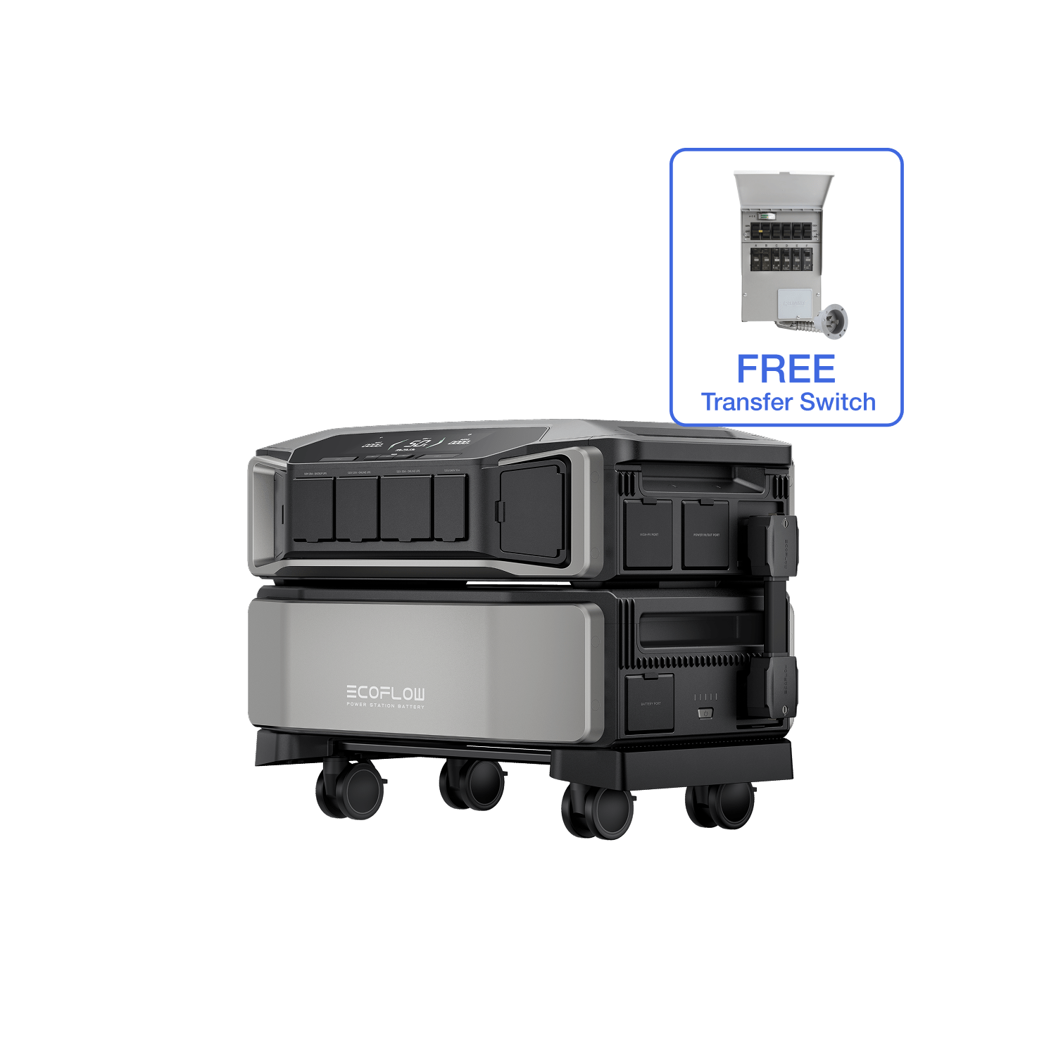 EcoFlow DELTA Pro Ultra Whole Home Backup Power Station - 3000W Solar Generator for Emergency, Camping & Off-Grid Living | Portable Battery with Expandable Capacity & Fast Charging
