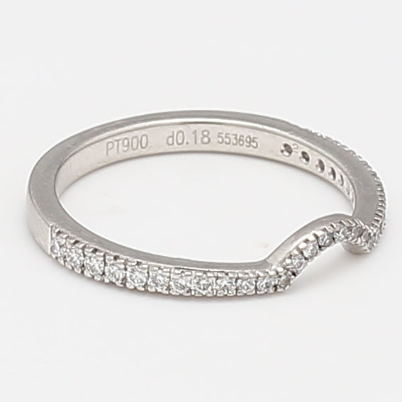 0.18 Carat Round Brilliant G SI1 Diamond Platinum Wedding Band Ring for Women - Elegant Bridal Jewelry, Anniversary Gift & Engagement Ring for Special Occasions