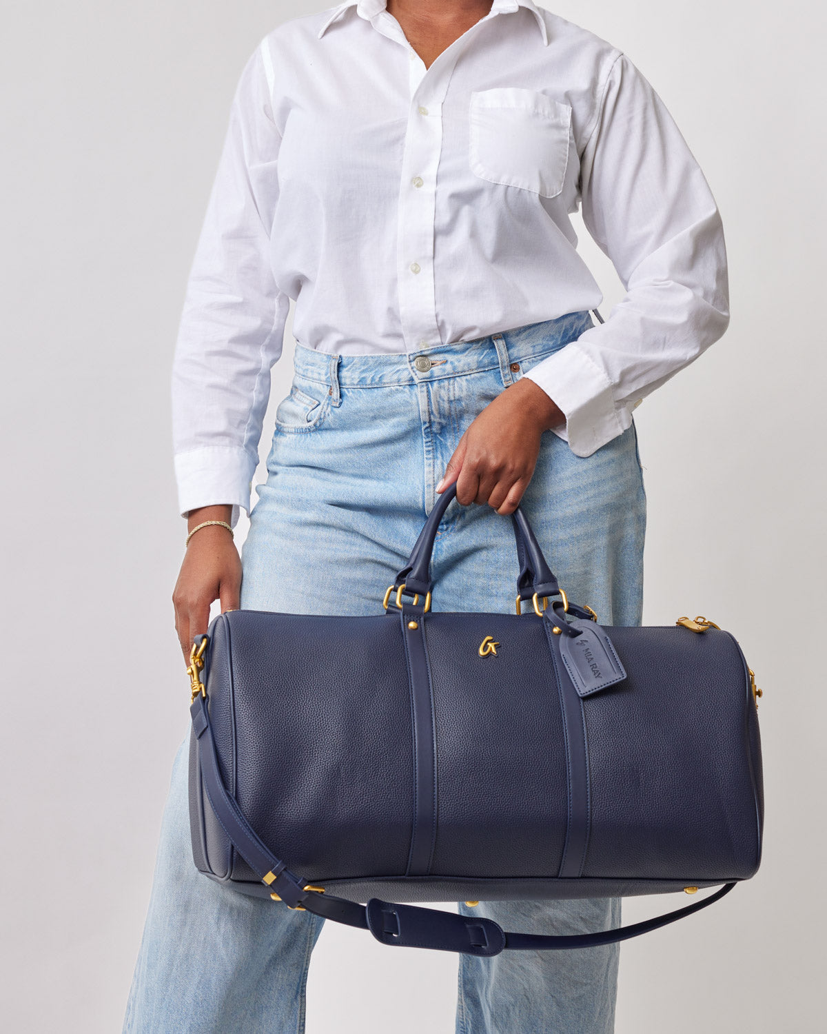 Premium Pebble Duffle Bag - Navy Blue Travel Duffel for Gym, Weekend Trips & Outdoor Adventures | Water-Resistant & Spacious Carry-On Luggage