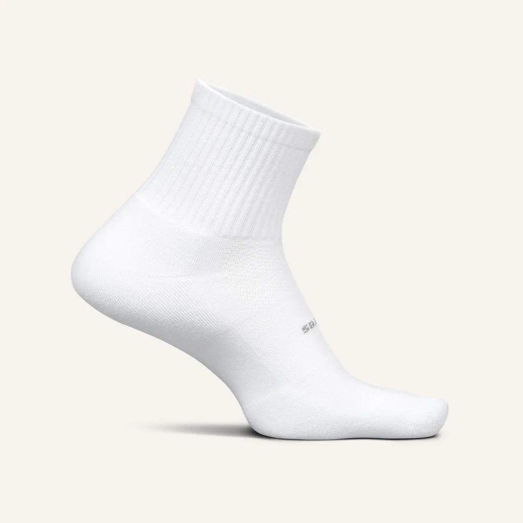 Feetures High Performance Max Cushion Quarter Tall Socks - Running, Hiking & Athletic Support for Men & Women - Perfect for Marathon, Gym & Outdoor Activities