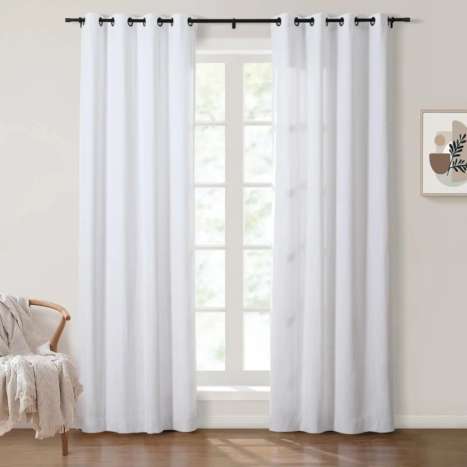 Luxury Velvet Grommet Curtains for Living Room & Bedroom - Blackout Thermal Insulated Drapes - Birkin Style Elegant Window Treatments for Home Decor