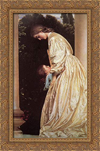 Lord Frederick Leighton 16x24 Gold Ornate Wood Framed Canvas Art - Sisters Painting for Living Room, Bedroom & Office Wall Decor