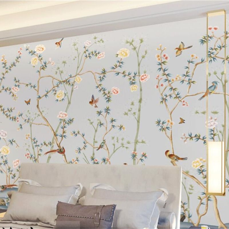 Birds on Tree Wallpaper Mural - Nature-Inspired Peel & Stick Wall Decor for Living Room, Bedroom, Nursery | Easy to Install & Removable