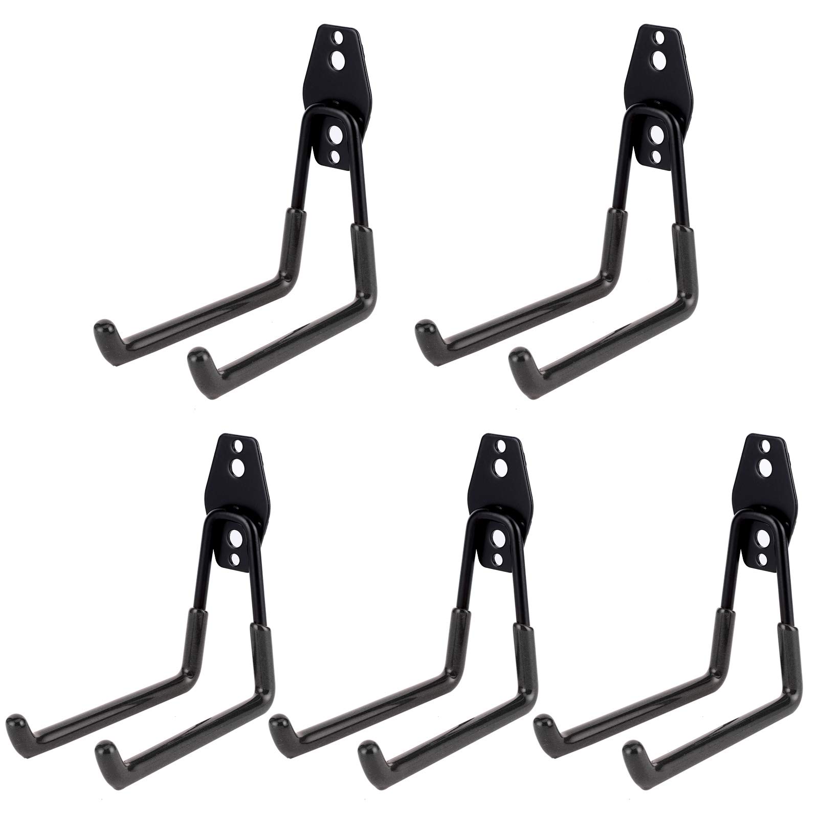Garage Hooks for Wall Mounted Tool Organization - Heavy Duty Storage Hangers for Garage, Shed & Workshop (Black) - Perfect for Hanging Tools, Ladders, Bikes & Garden Equipment