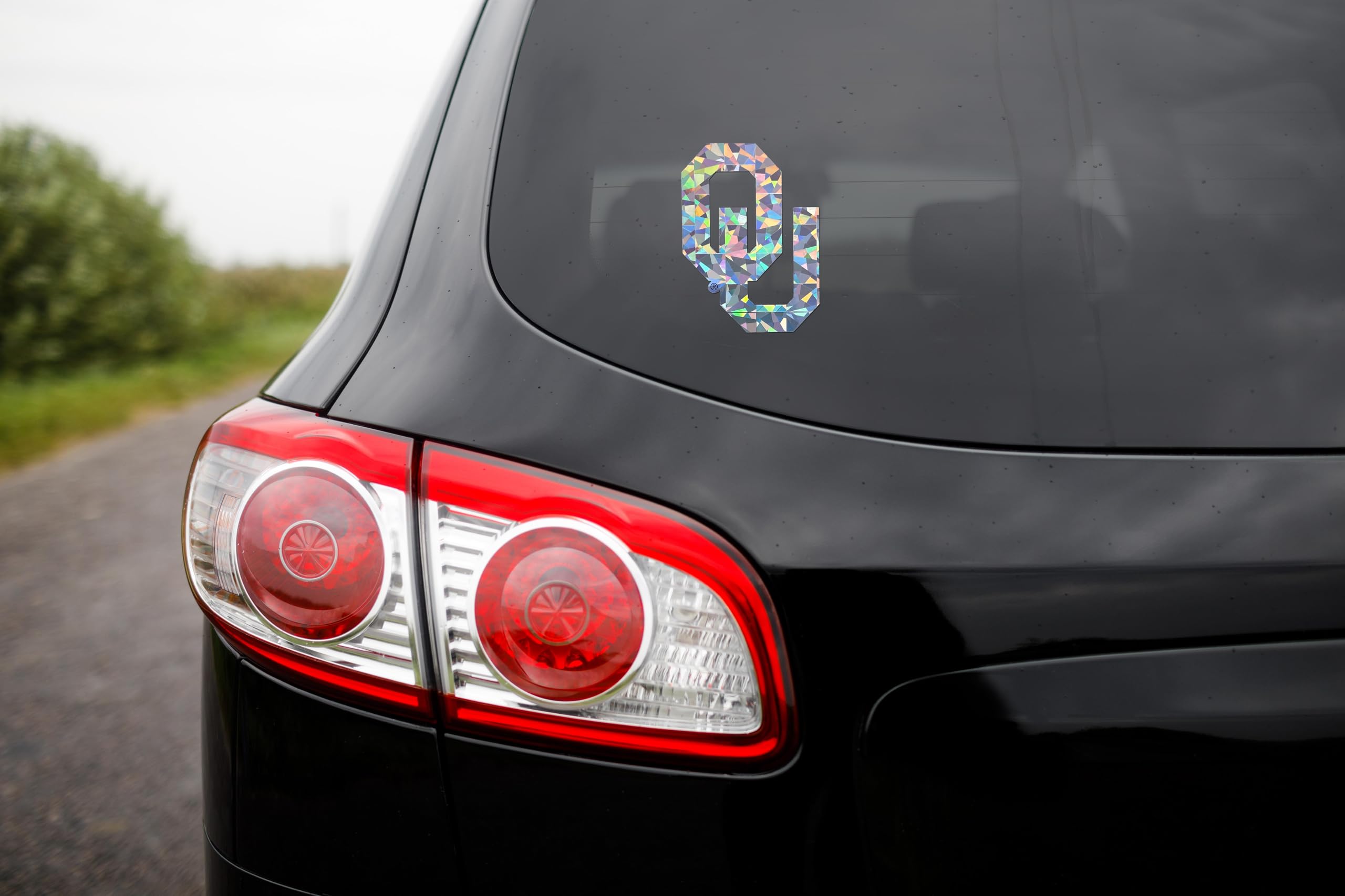 Oklahoma OU Silver Reflective Decal - Officially Licensed Premium All-Weather Vinyl Sticker for Cars, Laptops, Water Bottles, Windows & More | Durable USA-Made Decal for Sports Fans, Tailgating & College Pride