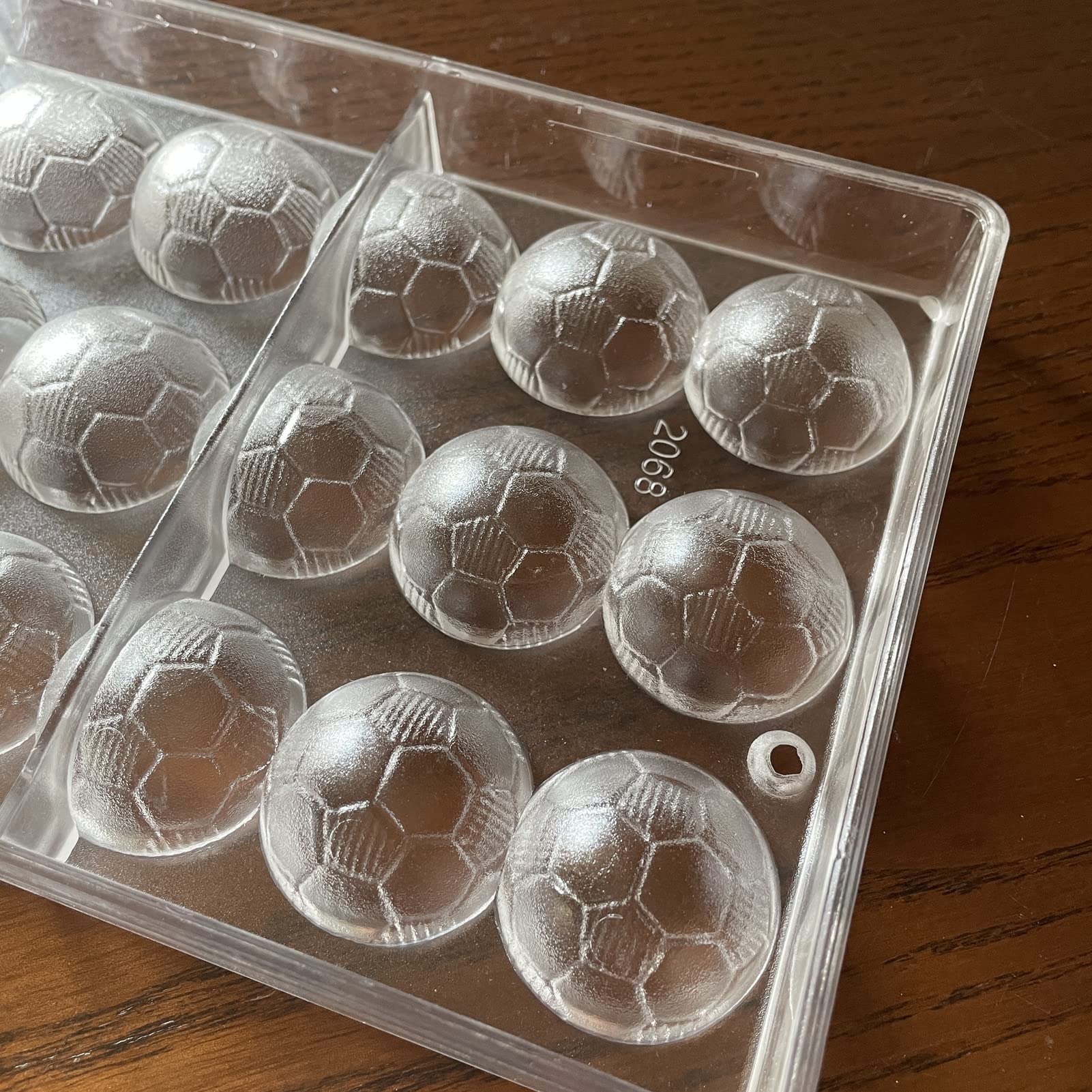 Premium Polycarbonate Football Chocolate Mold - DIY Soccer Candy Making Tray for Birthday Parties, Baby Showers & Holiday Gifts