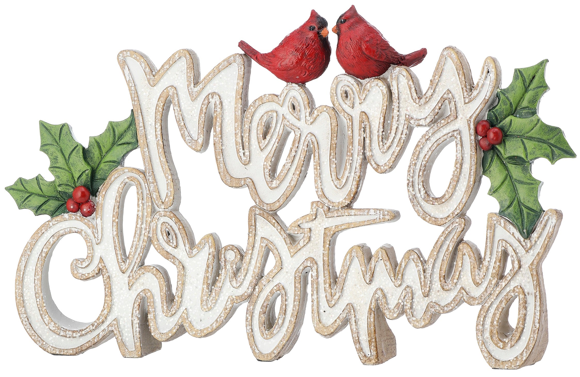 12-Piece Resin Holly Merry Christmas Table Decor Set - Perfect for Holiday Centerpieces, Party Decorations, and Festive Home Decor