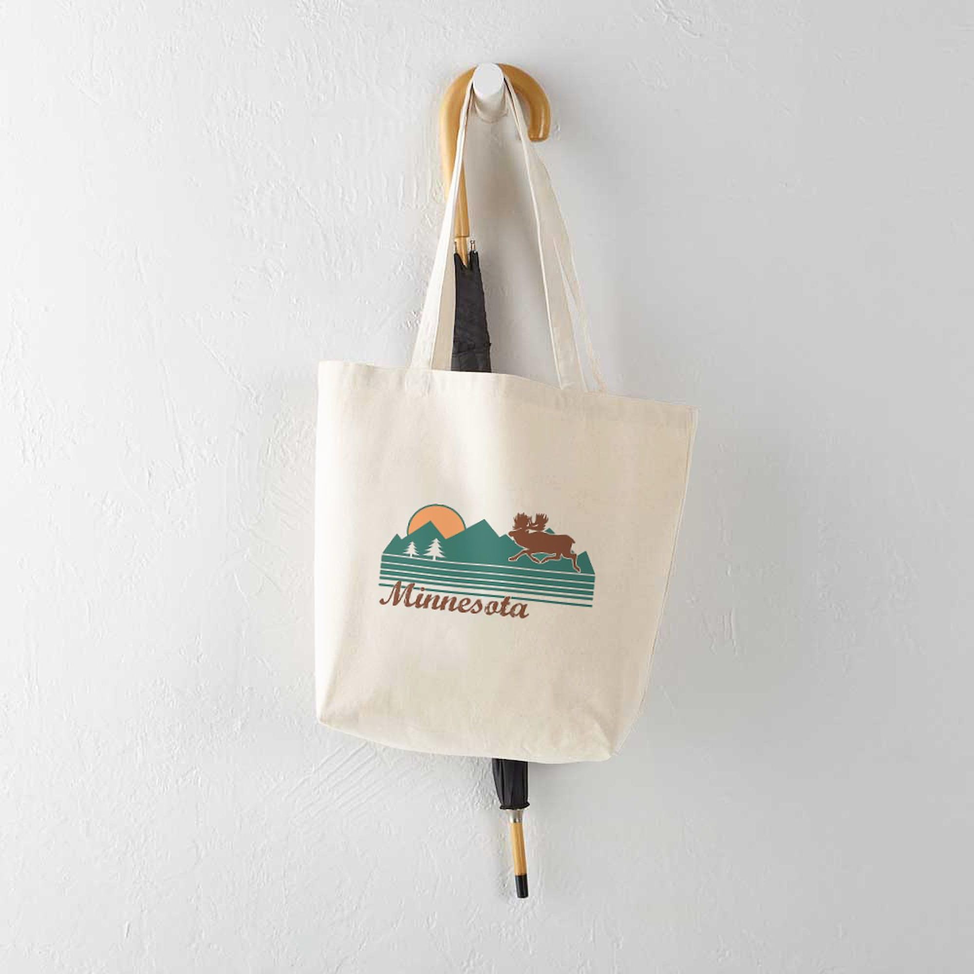 Minnesota Moose Canvas Tote Bag - Eco-Friendly Reusable Shopping Bag for Groceries, Beach & Daily Use | CafePress