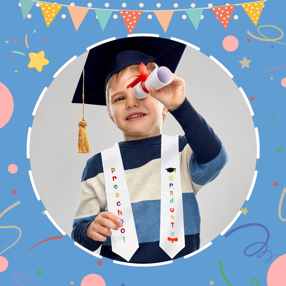 Kindergarten Preschool Graduation Sash & Stole - Class of 2025 Graduation Accessories for Kids | Perfect for Preschool Ceremonies, Photo Shoots & Keepsakes